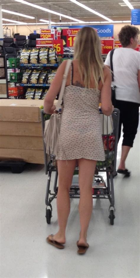 see the thong through the dress oh ppl of walmart r wtf