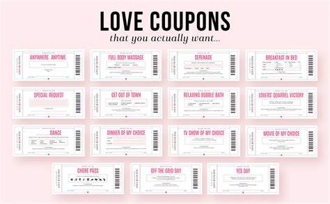 Bliss Collections Love Coupons For Him Or Her