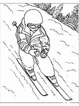 Iarna Colorat Desene Skiing Planse Fise Anotimpuri Anotimpul Natura Cuvinte Cheie sketch template