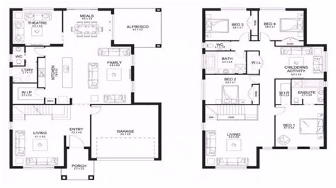 upstairs  bedroom floor plan large family house plan home design floor plans floor plans