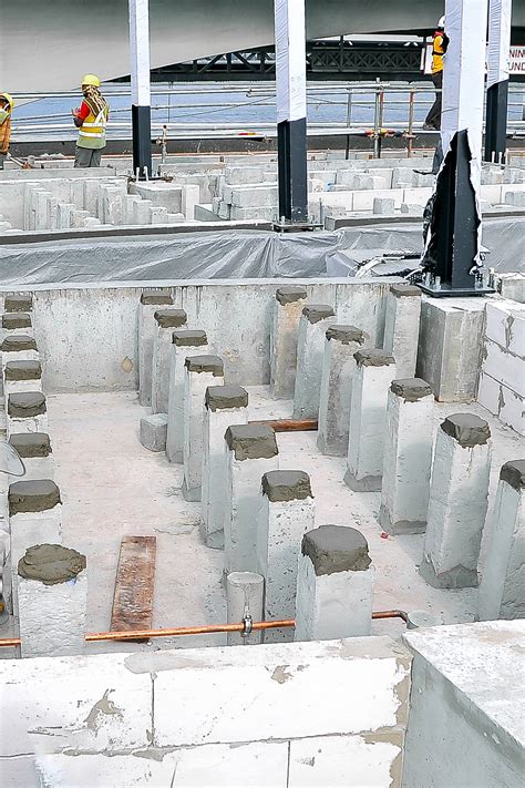 concrete stumps  plastic pedestals