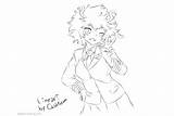 Mina Ashido Boku Mha Bnha Anime Bettercoloring Xcolorings Respective sketch template