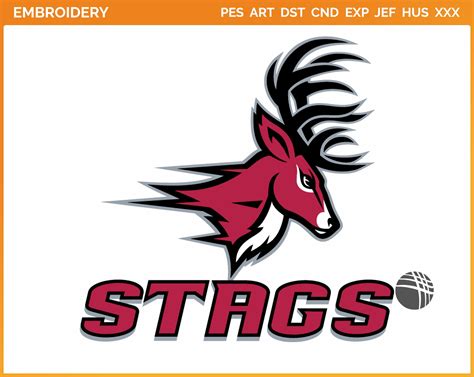 fairfield stags alternate logo  college sports embroidery logo   sizes  formats