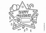 Birthday Happy Brother Coloring Pages Getcolorings Color Print sketch template