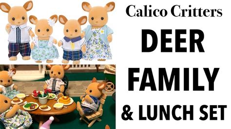 calico critters deer family babies    lunch set