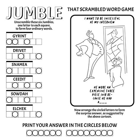 printable jumble puzzle printable crossword puzzles  printable