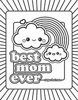 Coloring Mom Pages Ever Printable Sheets Birthday Kawaii Happy Cute Mothers Colouring Mother Dad Drawing Thank Color Halloween Food Clipart sketch template