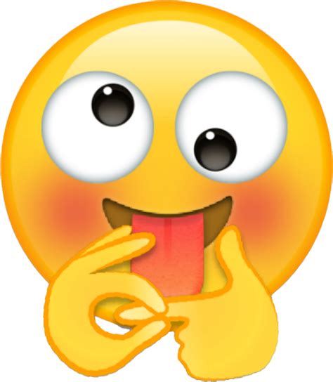 Sticker Emoji Emoticon Sex Dizzy Yellow Tongue Custom Imagenes De