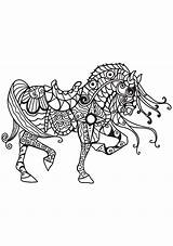 Cheval Kleurplaat Paard Ridder Caballo Colorear Cavallo Cavaliere Paarden Mozaiek Malvorlage Disegno Mosaik Caballero Pferd Adulte Pferden Ritters Stemmen sketch template