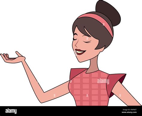 Pretty Brunette Woman Icon Image Stock Vector Image And Art Alamy