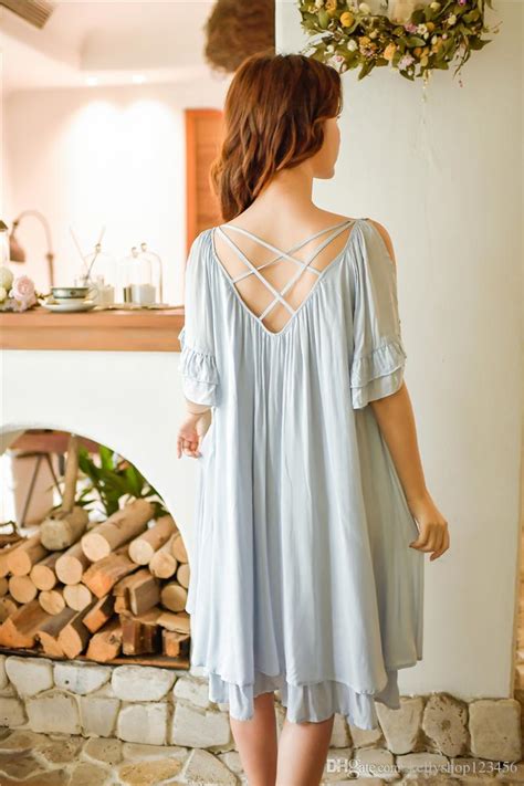 2020 sexy women nightgown women nightgowns cotton short sleeve sexy
