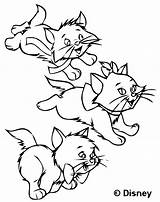 Aristocats Coloring Kids Pages Funny Disney sketch template