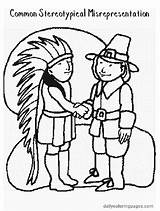 Thanksgiving Coloring Pages Pilgrim Indian Kids Color Pilgrims Children Printable Dinner Native American Indians Sheets Sheet Clipart Printables Girl Getcolorings sketch template