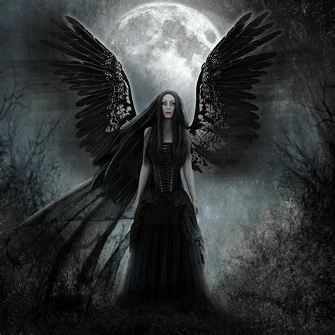 dark angel digital art by karin claesson