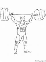 Coloring Weightlifting Pages Lifting Weight Drawing Getdrawings Getcolorings sketch template