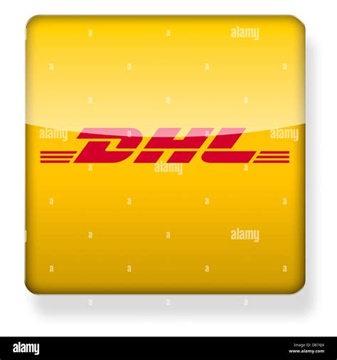 dhl logo   app icon clipping path included stock photo alamy