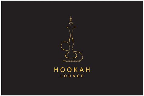 hookah shisha smoking gold logo vector grafika przez sore creative