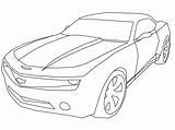 Camaro Coloring Pages Chevy Drawing Chevrolet Outline Camaros Car Sketch Easy Print Printable Clipart Drawings Bow Tie David Cool Color sketch template