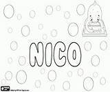 Name Coloring Pages Boy Yves French Diminutive Nico Names Oncoloring sketch template