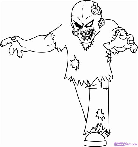 cartoon zombie coloring pages coloring home