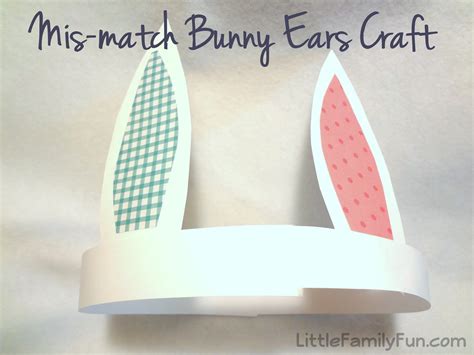 family fun mis match bunny ears craft