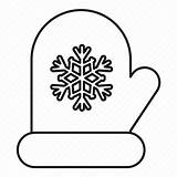 Outline Mitten Winter Snow Snowflake Icon Isolated Line Iconfinder sketch template