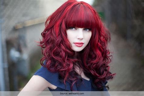 red  black hairstyles  latest color trend    love