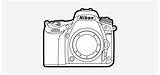 Nikon Camera D750 Camara Para Lineart Dslr Colorear Pngkey Transparent sketch template