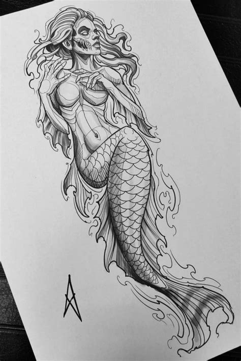 Artteehall Shop Redbubble In 2021 Mermaid Sketch Mermaid Tattoo