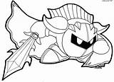 Kirby Coloring Pages Knight Meta Dark Print Printable Drawing Color Lineart Az Sheets Colouring Fox Deviantart Pokemon Character Man Little sketch template