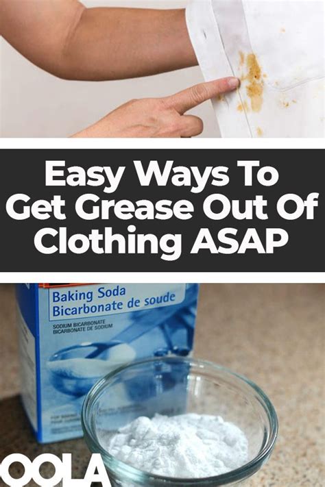 easy ways   grease    piece  clothing asap homemade