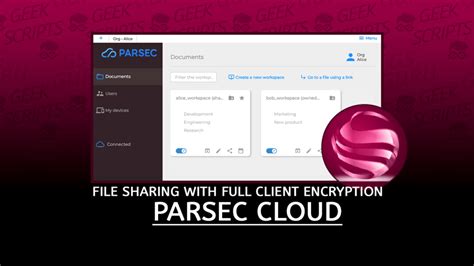 parsec dropbox  file sharing  full client encryption gs