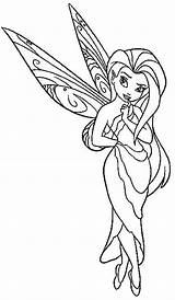 Coloring Fairy Pixie Disney Rosetta Pages Beautiful Silvermist Drawing Netart Colouring Tinkerbell Printable Pixies Cute Hollow Print Kids Periwinkle Dibujos sketch template