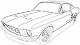 Mustang Coloring 1967 Pages Fastback sketch template