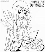 Friends Coloring Angel Pages Popular Angels sketch template