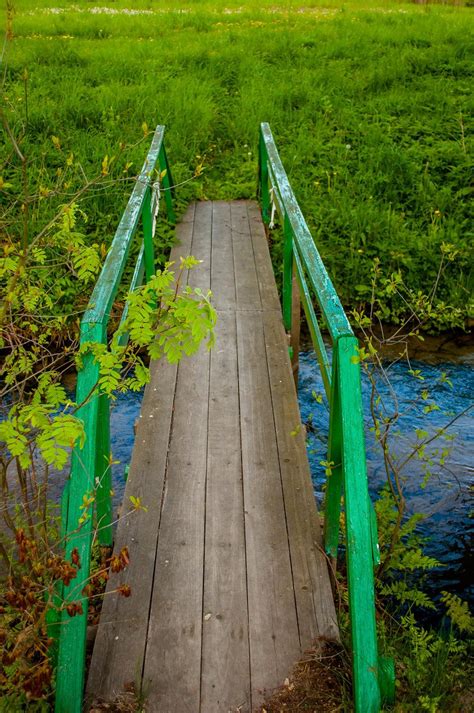 wooden bridge   river  photo  freeimages