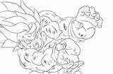 Goku Kamehameha Lineart Gogeta Ssj4 Lapiz Ss1 Saiyan sketch template
