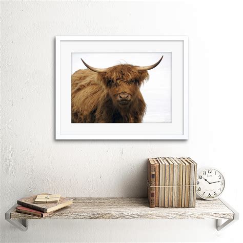 nature highland  scotland farm framed wall art print ebay