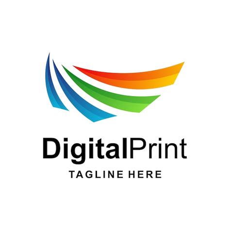 premium vector digital print logo design template