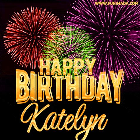 wishing   happy birthday katelyn  fireworks gif animated