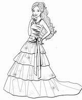 Coloring Pages Dress Fashion Barbie Girls Dresses Drawing Model Printable Print Beautiful Little Colouring Sheets Adult Color Vintage Book Getcolorings sketch template