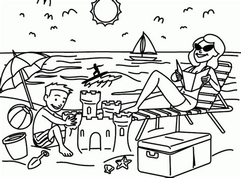 printable beach coloring pages dvif