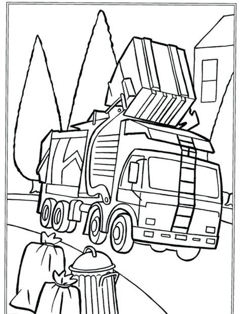 garbage truck coloring pages images