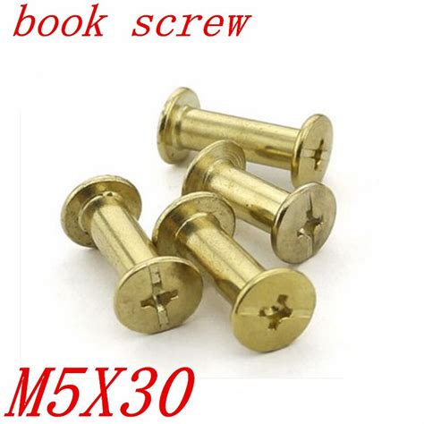 20pcs lot m5 30 chicago screw brass plated account books screw books