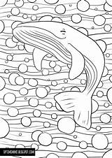 Inktober Värityskuva Whale Coloring sketch template