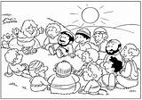 Coloring Disciples Colorear Jesus Para Sus Dibujos Biblicos Los Con Discipulos Biblia La Ninos Teaching Laminas Amigos His Sermon sketch template