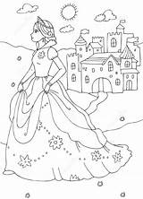 Princess Coloring Pages Castle Castles Colouring Choose Board Drawing Book Printable Kids sketch template