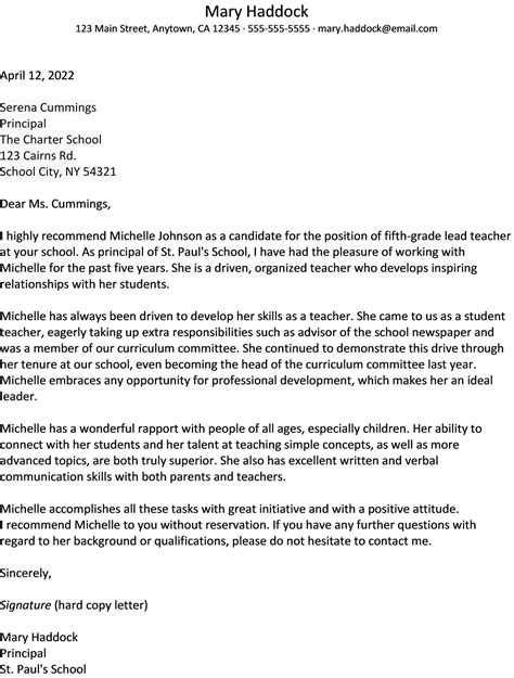 top  teacher letter  recommendation