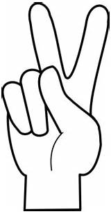 Peace Sign Finger Clipart Fingers sketch template