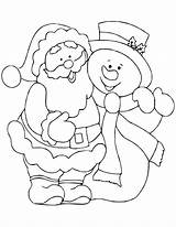 Santa Snowman Claus Snowmen sketch template